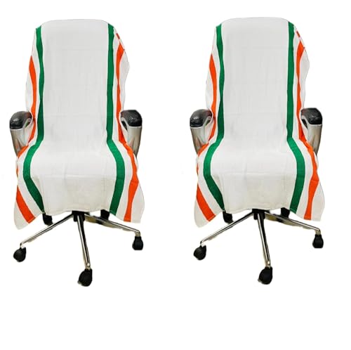 Image of ROMAN HOME 100% Superfine Cotton Solid Large Luxury Office Chair Towel with Tie Knot 450 GSM - (Pack of 1) Original Product AS PER Picture Shown (1, ch 3 line)