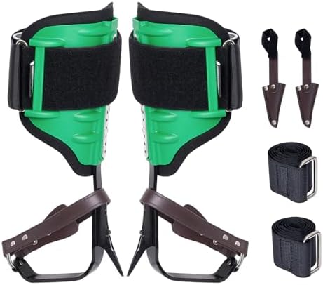 VEVOR Baumkletterspikes, 1 Paar höhenverstellbare Kletterspuren, 158.8 kg Tragfähigkeit, Baumkletterausrüstung mit Gurten, Baumpflegerausrüstung für Kletterer, Jagd, Obstpflücken