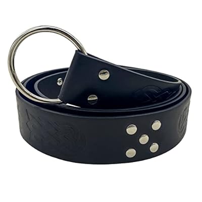 COSFAN Cinturón de cuero Medieval, cinturón de caballero renacentista negro y marrón, cinturón vikingo, cinturón con remaches Punk, disfraz de Cosplay de Halloween LARP para hombre (Negro) | Ya disponible en tu tienda friki favorita! En mundofriki.es!