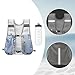 predolo Hiking Vest Pack with 500ml Water Bottle Nylon Daypack for Men and Women, Light Blue