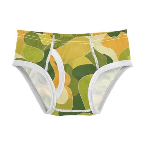 KLL Green Camouflage Texture Illustrations Baby Boys Comfort Athletic Underwear Cute Children Panties