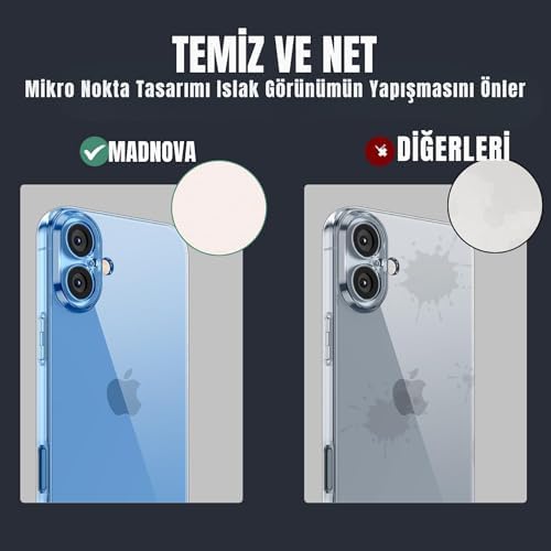 Apple iPhone 16 İle Uyumlu Şeffaf Telefon Kılıfı, Kamera Korumalı Silikon Kılıf - Görsel 7