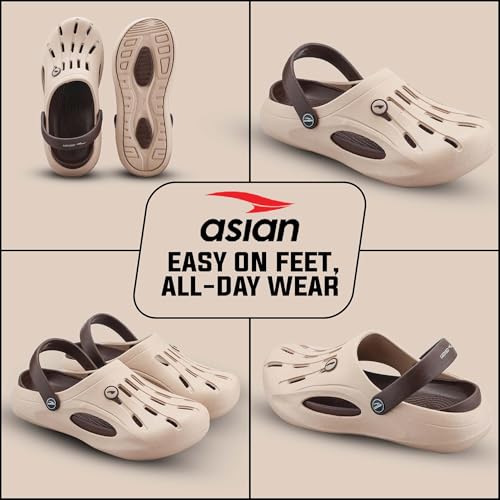 Image of ASIAN AGC-25 Men's Lightweight EVA Clogs | Soft Comfort & Breathable Vent Upper | Anti-Slip Grip Sole & Casual Slip-On