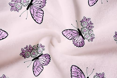 Image of Umeyda Girls Fleece Hooded Robes, Warm Printed Bath Robe for Kids Soft Fuzzy Bathrobe for Gifts