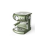 QJRGUY Fully Semi Automatic Coffee Machine Retro Espresso Pump Household and Commercial Type Milk Foam Strong Steam
