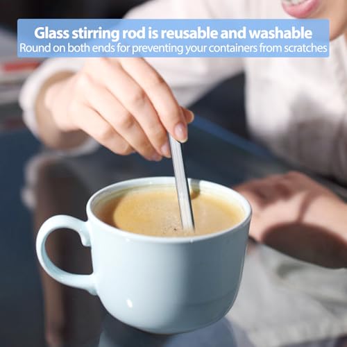 Lifehim GLASS STIR ROD 15 Pack Glass Stirring Rods: Diameter 5Mm Length 6 Inch Glass Stir Sticks, Borosilicate Glass Stirring Rod For Mixing Lab thumb #3