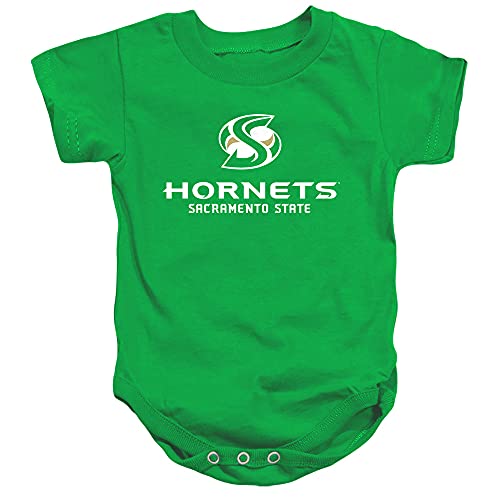 Sacramento State University Official Stacked Unisex Infant Snap Suit for Baby,Kelly Green, 24 Months