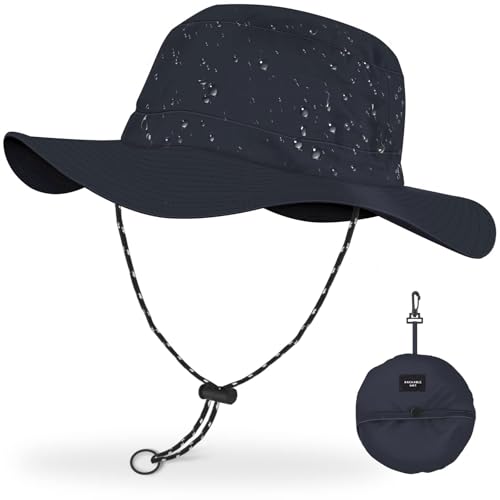 Qaestuan Cappello da Pescatore Unisex Blu Navy