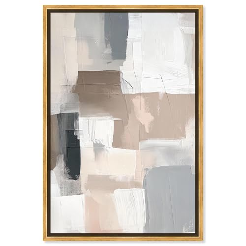 Art Remedy Caress of Color Canvas Earthy Abstract Art, Gold Frame, 36" x 54" by Art Remedy - Used condition - US$348.11