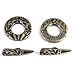 Oxidized Brass Floral Toggle Clasps, TierraCast Pewter Flora (2 Sets)