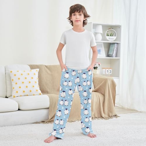 Boys' Pants Cartoon Penguin Star Long Bottoms Jogger Pants Elastic Waist Trousers with Pockets S-XL3