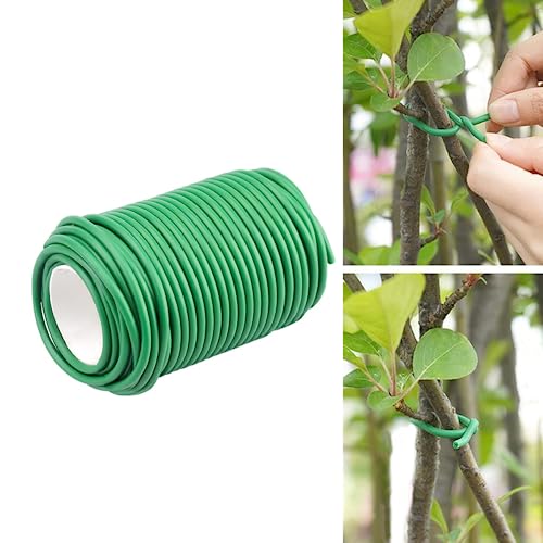 CLoxks Garden Ties for Climbing Plants 65.6 Feet Soft Garden Plant Ties 3.5mm Rubber Twist Tie Heavy Duty Garden Wire for Plants Reusable Wire Ties,for Plant Support Vines Stems & Stalks
