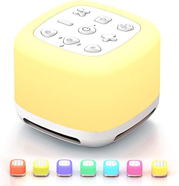 White Noise Machine Sound Machine for Adults Baby Kids with 40 Soothing Sounds, Battery, Night Light & Bluetooth Speaker & Portable White Noise Machine for Travel, Office, Home, Sleeping, Relaxation