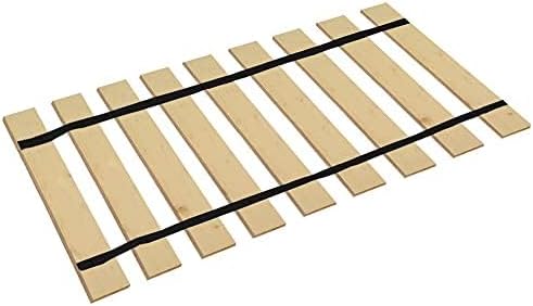 The Furniture Cove Bed Slats King Size Specialty 2.5 Inch Gap Between Wood Platform Boards Black Strapping (70, King)