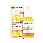 Garnier Siero Vitamina C Anti-Macchie, Illuminante e Rimpolpante, Arricchito con Vitamina C, Niacinamide e Acido Salicilico, Pelle Libera dalle Macchie Scure in Solo 6 Giorni, Incarnato Luminoso, 30ml