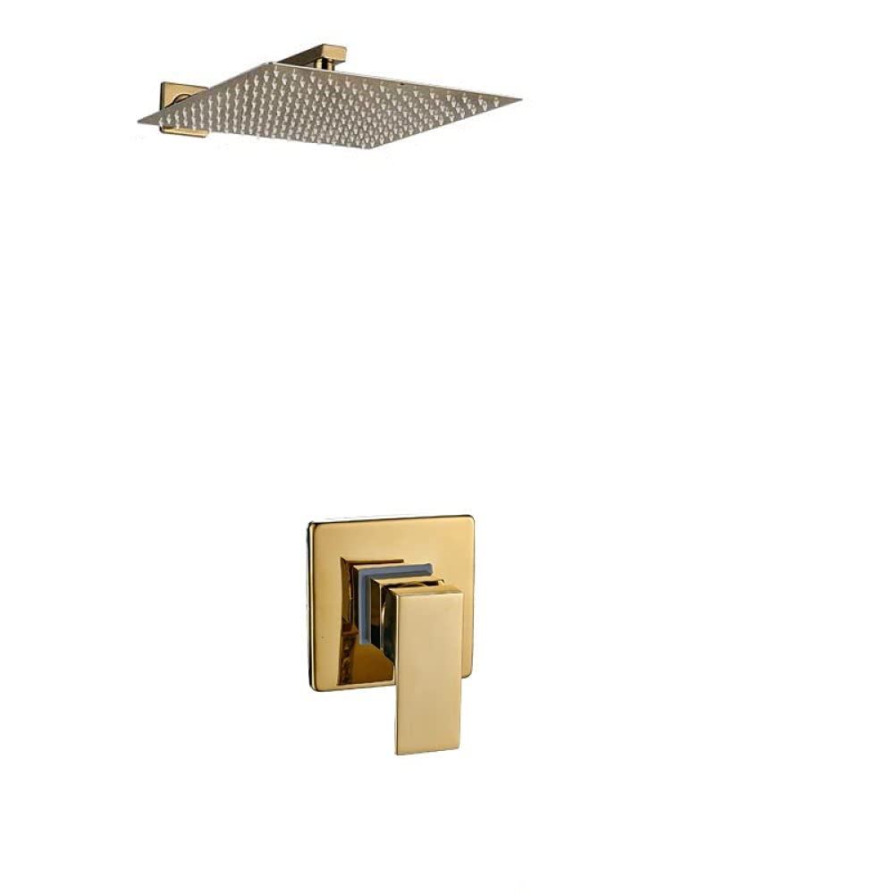 Robinet de douche carré encastré pour créer une ambiance spa bien-être à la maison