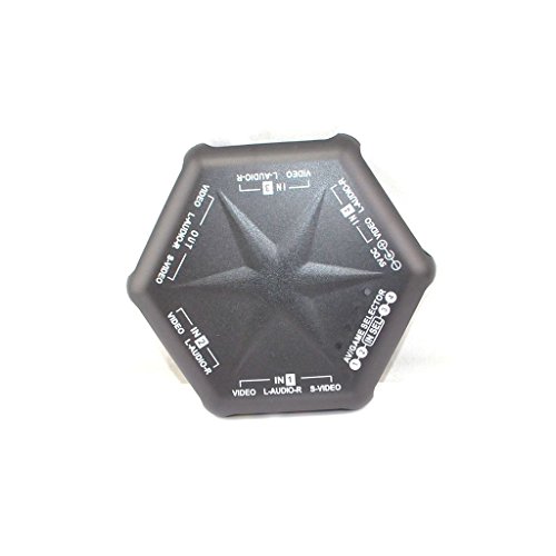 Ikkegol 5 Ways 4 Port In 1 Out Video Audio S-Video Game Av Switch Box Selector With Remote Control Av-666D Black #TOP3