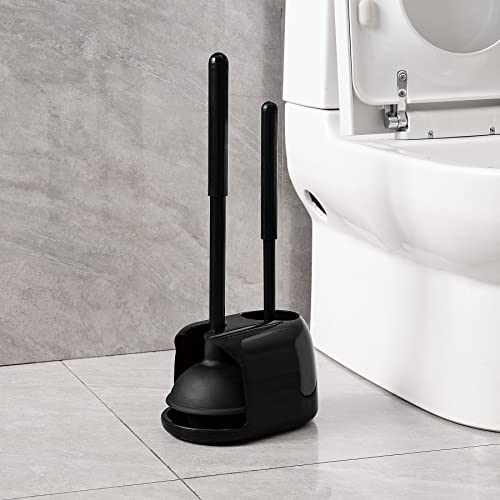Eyliden Toilet Plunger and Brush Set, 2-in-1 Compact Holder, Black by Eyliden - Used condition - Image 8