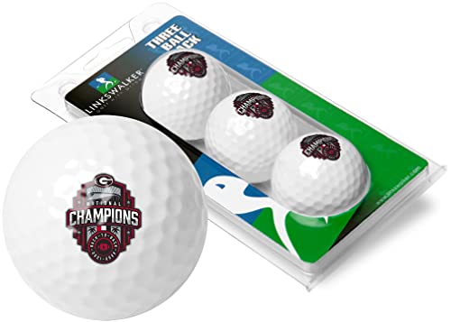 Linkswalker Georgia Bulldogs 2022 National Champions Regulation Size 3 Golf Ball Gift Sleeve 2-Piece With Team Logo #TOP6