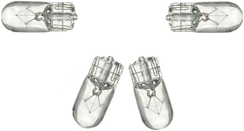 10Pcs DC24V 5W T10 501 194 W5W T3-1/4 Small Light Halogen Bulb 4300K Yellow | 24V T10 Bulbs 194 501 Clear Glass Wedge Base Bulbs for Motorcycle, RV and Cabinet, Boat and Landscape Lights, Auto, DC24V all