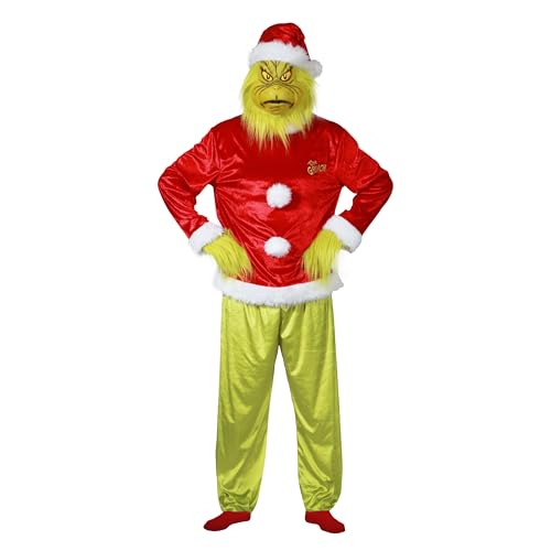 Costume Le Grinch tenue complete 5 pieces pour fete adulte