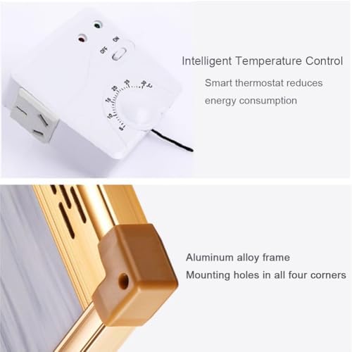 Wall-Mounted Infrared Heating Panel, Silent & Flame Retardant, Safe Rapid Heater for Indoor Rooms up to 258 sqft, Energy Efficient Home Heating Solution