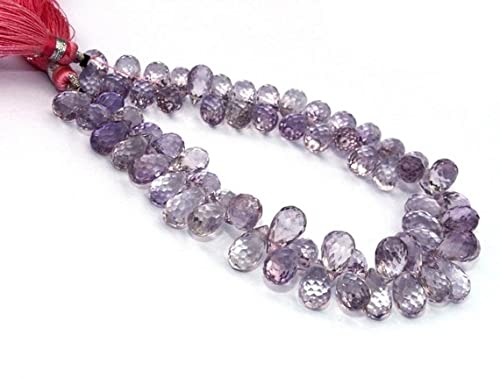Améthyste rose briolette en fil pour créer un cadeau unique