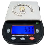 GemOro Platinum PRO1001V | Durable Precise Jewelers Countertop Portable Scale | Digital Precision Tool with Expert Professional Reading & Accuracy 1000g x 0.1g Readability (Black)