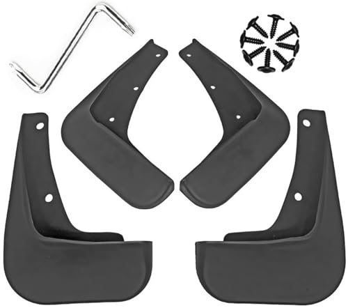 Image of Mud Flaps Mud Guards Fit for 2010-2016 Mitsubishi Lancer EX Sport, Front & Rear Mud Splash Guards Accessories - 4 Pc, Black