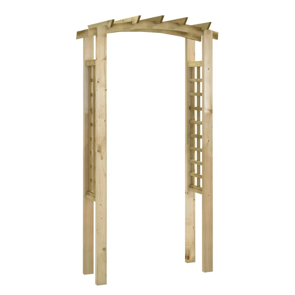 vidaXL Arco con Enrejado Jardín Entrada Exterior Parque Barbacoas Tienda Terraza Balcón Senderos Patio Hogar Madera Maciza de Pino Impregnada