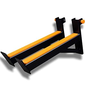 GRIND Fitness Alpha1000 Spotter Arms, Squat Rack Safety Catch Arms with 17″ Rubber Protection, 2×2 with Pin Upright Attachment, 500lb Weight Capacity