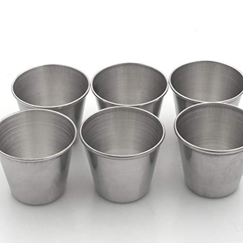 UPKOCH 16 peças de copos para shots de aço inoxidável, copo de conhaque portátil para garrafa de bar
