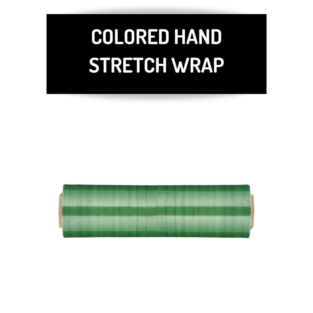 Green Stretch Wrap for moving, 8 Pack of 12 Inch x 1500 Feet, 80 Gauge Green wrap, High Cling moving stretch wrap, Cast Hand Stretch Film moving wrap rolls, Strong Plastic Wrap for Moving furniture