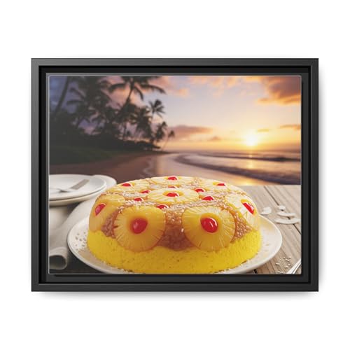 Premium Pinewood Frame Framed Canvas Wall Art – Canary Yellow