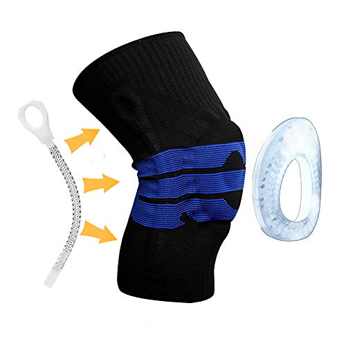 Knee Brace Compression Sleeve Support for Women Men Elastic Knee Wraps for Running, Basketball, Volleyball, Crossfit, Squats, Workouts, Sports Kneepads