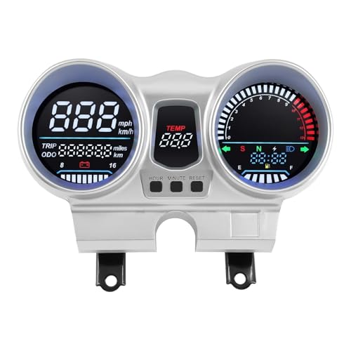 オートバイ用スピードメーター LED デジタルスピード RPM 電圧温度計 37100-KPF-961 CBX250用 CBF250用 ツイスター用2001-2008 デジタルスピードメーター