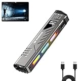Wurkkos WK15 Rechargeable Flashlight Max 3000 Lumen, Small Led Flashlight, Ultra Bright Flashlight IP68 Waterproof, Emergency Reverse Charging, Flashlight for Camping Hiking Riding(6000K)