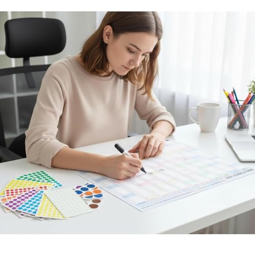 Image of Thinkcrafts 2026 Wall Calendar Planner, Large 29.5 x 19.5 Inch, 12-Month Yearly Calendar, Home Office Organization plannar (white, 20x30 inches)