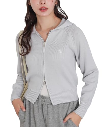 [ウィゴー] 別注USPOLO WZIP ニット PK レディース F ブルーソノタ
