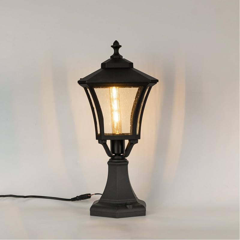 Whispering Homes | Zander Black Outdoor Gate Light | Classic Main Gate Lamp with Matte Black Finish & Clear Glass | Outdoor Lighting for Side Gate, Backyard & Garden Entrance-image-18