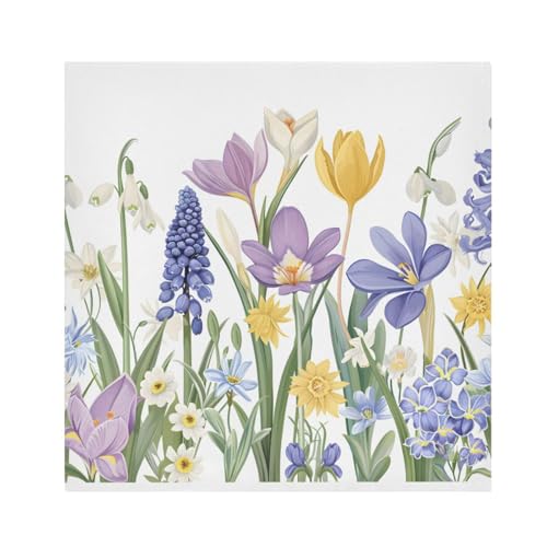 Servilletas de Tela Flores Multicolor Pack x6 20x20 pulg miniatura 1