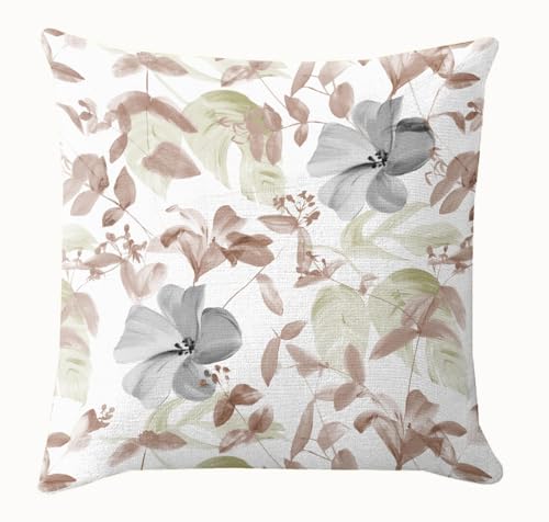 Image of Casableu Cobano Decorative Throw Cushion Cover, 16 x 16 Inch, Floral Pattern, Floral Pillow Covers, 40.64 x 40.64 cm, Set of 2