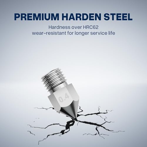 Image of ELEGOO 5pcs 0.4 /0.6 /0.8mm Harden Steel Nozzles for Neptune 3 /Pro /Plus /Max