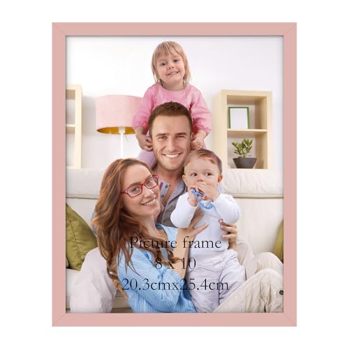 Giftgarden 8x10 Picture Frame Pink 8 by 10 Thin Photo Frame for Wall or Tabletop Display 1 Pack