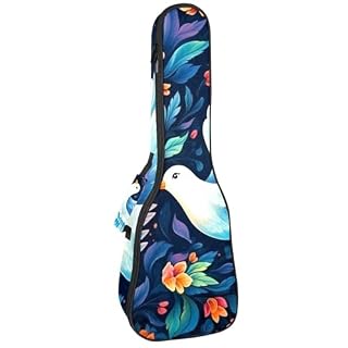 DragonBtu Peace Dove Housse pour ukulélé avec sangle réglable Blanc, multicolore, 25.9x9x3.1in/66x23x8cm - Les Beatles, Paul McCartney, John Lennon, RIngo Starr, George Harrison