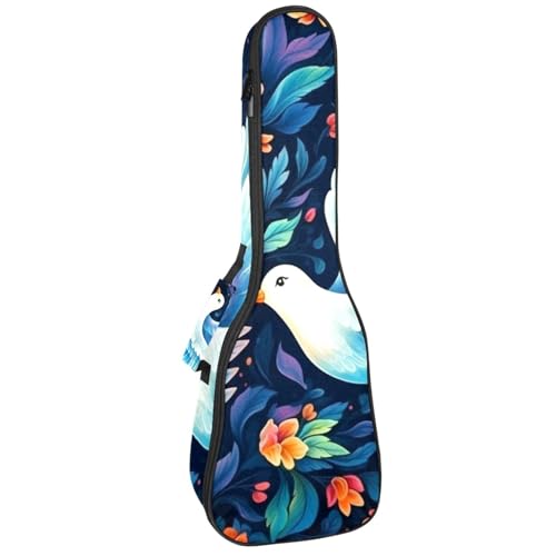 DragonBtu Peace Dove Housse pour ukulélé avec sangle réglable Blanc, multicolore, 25.9x9x3.1in/66x23x8cm - Les Beatles, Paul McCartney, John Lennon, RIngo Starr, George Harrison DragonBtu Peace Dove Housse pour ukulélé avec sangle réglable Blanc, multicolore, 25.9x9x3.1in/66x23x8cm