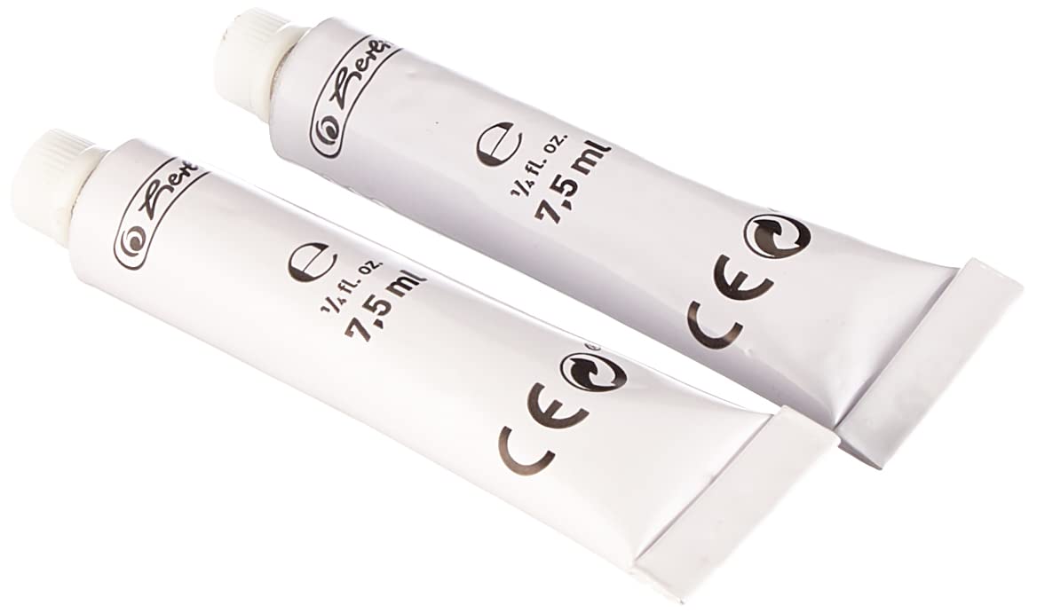 Herlitz Opaque White Paint, 2 Tubes of 7.5 ml.