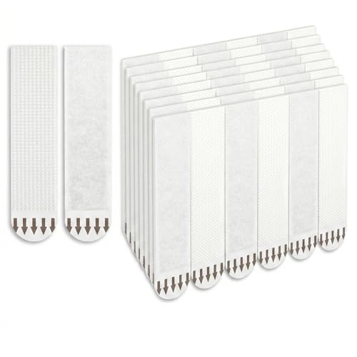 Kaviooy 24 Pairs Picture Hanging Strips Heavy Duty, Easy Removal Wall Hangers Without Nails, No Damage Hole Renter Friendly Kits for Frame, Decor & Poster, Medium Adhesive Strip, Large