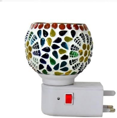 Electric Kapoor Dani Home Fragrance Lamp With Night Light - Aroma Diffuser for Living Room, Incense Holder, Camphor Diffuser (Multicolor M-03)