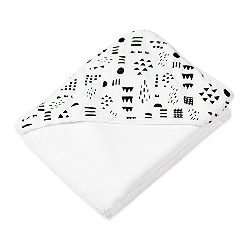 Honestbaby Unisex Baby 2-Pack Organic Cotton Hooded Towels Bandana, Pattern Play, One Size Us #TOP3